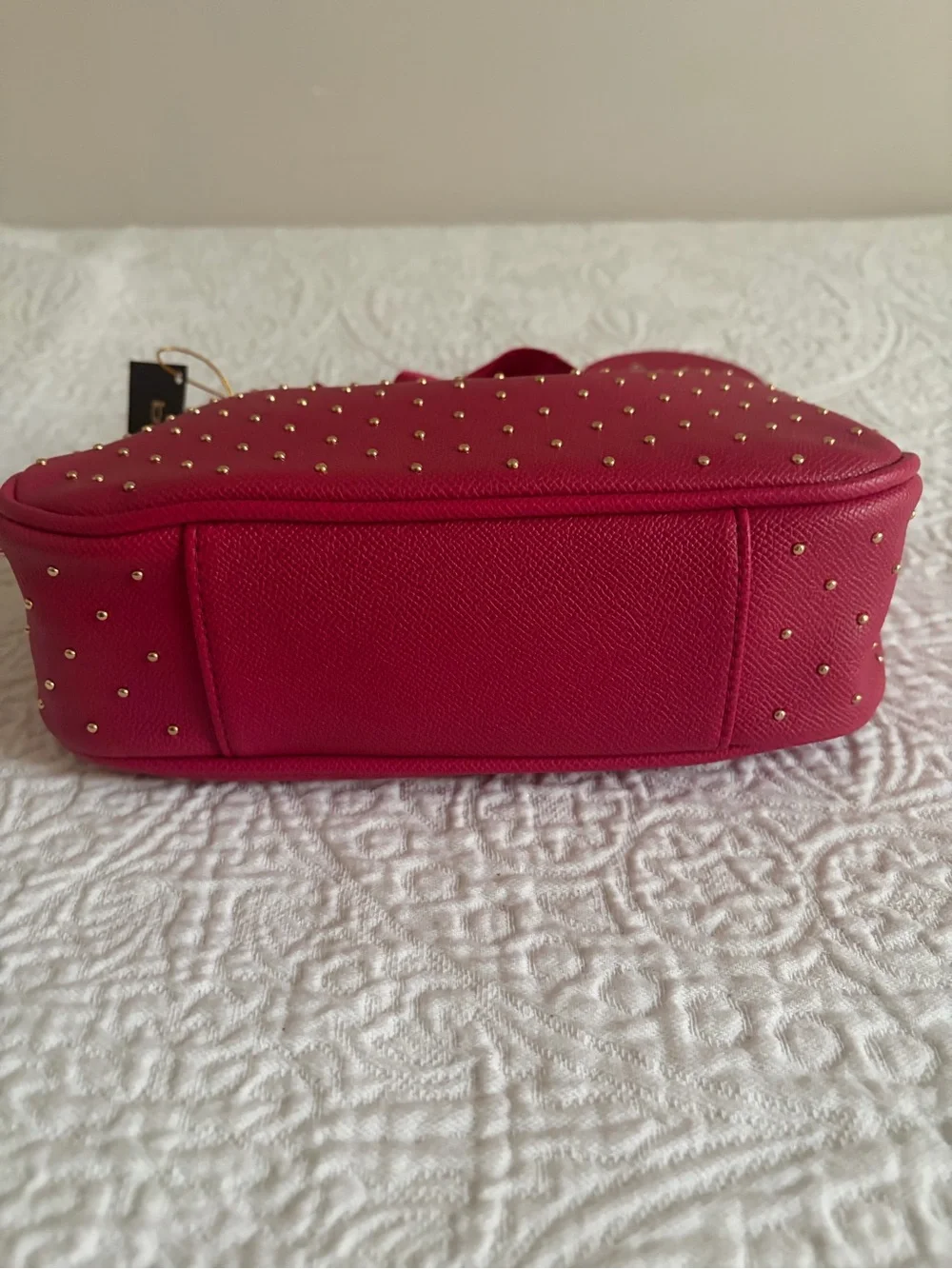 NWT bebe Sagan Studded Crossbody Bag with Coin Pouch Dark Pink